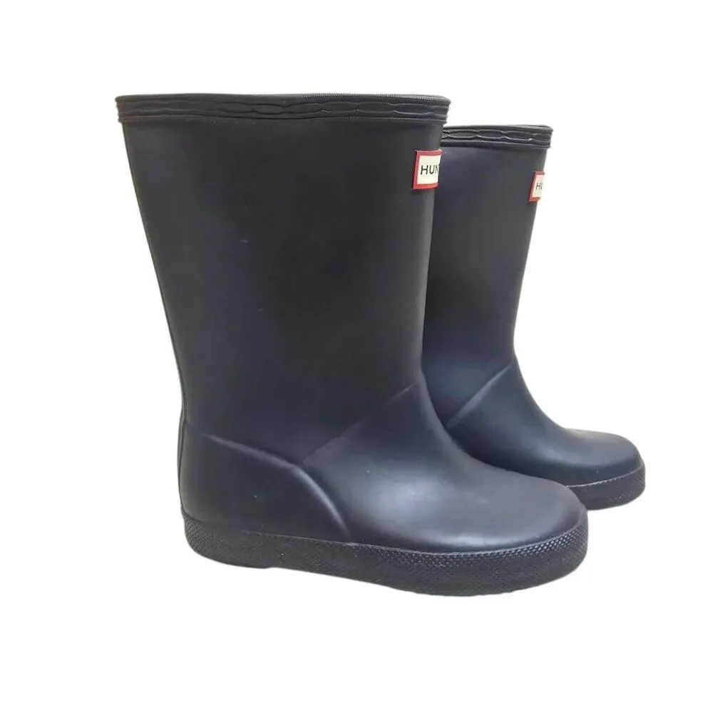 Hunter Kids First Classic Rain Boots Navy Blue Waterproof Toddler 11B 12G UK 10